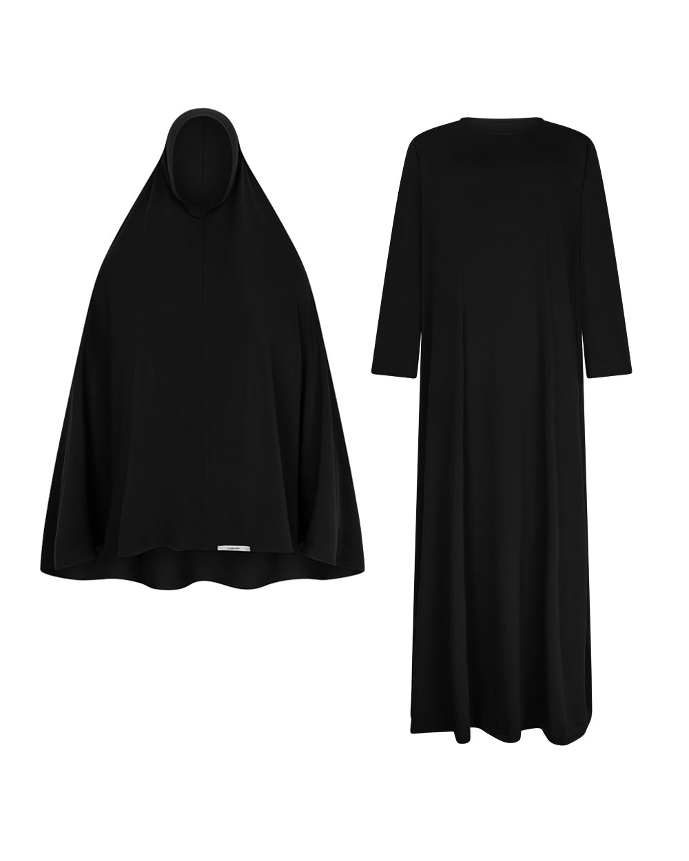 Khimaarset met Jurk | Jet Black
