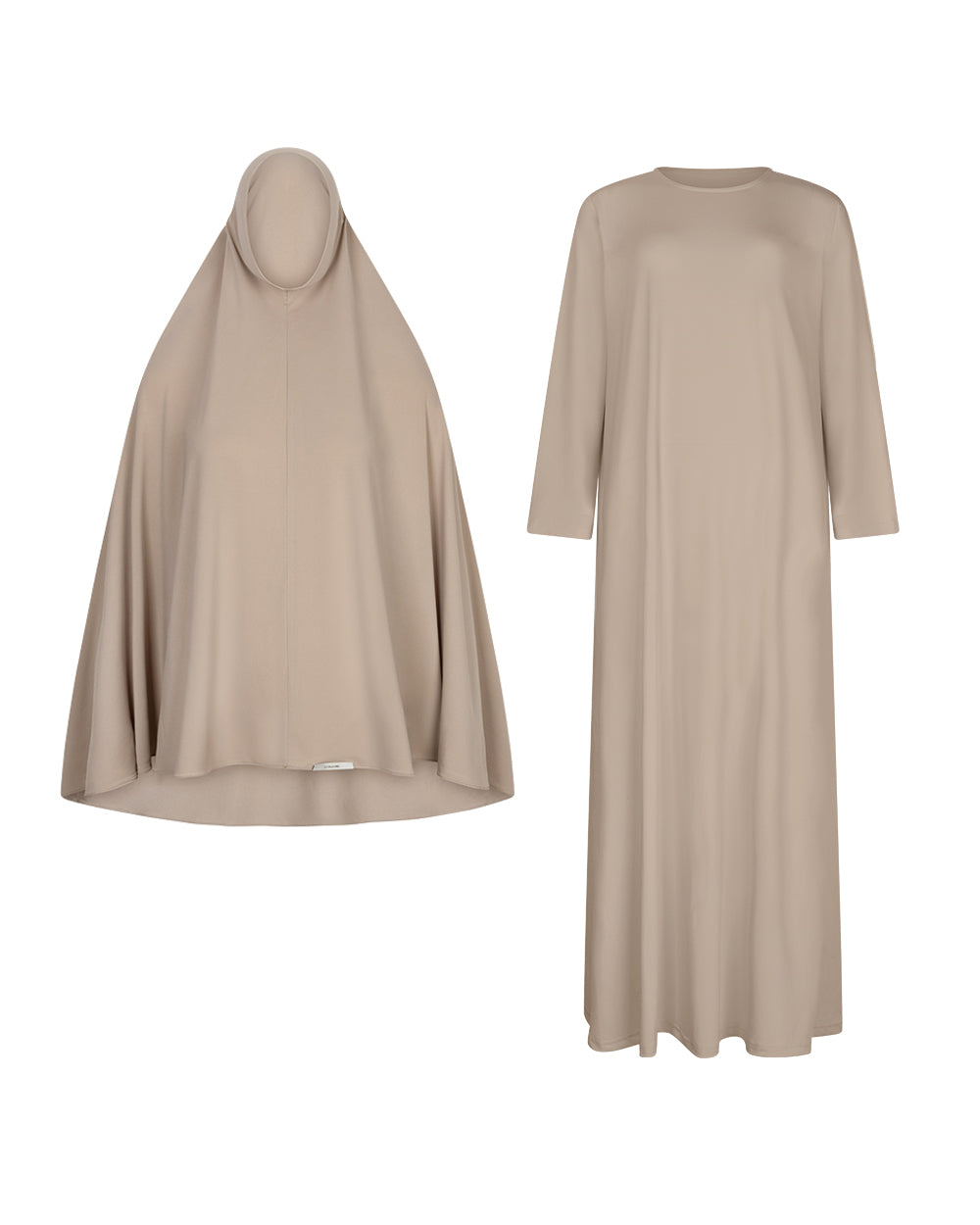 Khimaarset met Jurk | Greige